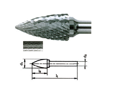 硬质合金钢弧形尖头旋转锉