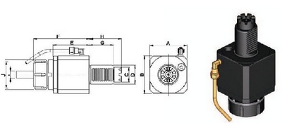 轴向筒夹动力刀座